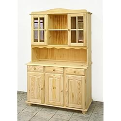 Moblit Alacena 3 Puertas, Sin Barnizar 197x130x42, realizada en Madera Maciza de Pino, Las traseras de Todo el Mueble Van en MDF, Decorala tu Mismo a tu Gusto