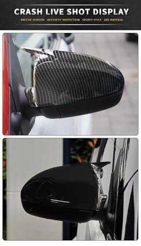 Paire bâton sur capuchon rétroviseur Smart Fortwo W451 brillant noir pose rapide