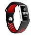 Produktbild Supore Unisex-Adult Ersatzarmband kompatibel Charge 3 SE Armband, Uhrenarmband Weiches Silikon Sports Ersetzerband Fitness Verstellbaresfür Fitbit Charge3, schwarz + rot, Klein (5.11"-7.67")