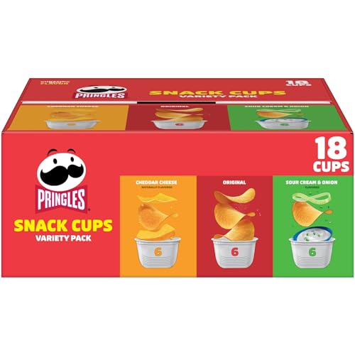 Pringles, Potato Crisps Chips, Variety Pack, 12.9oz Box (18 Count)