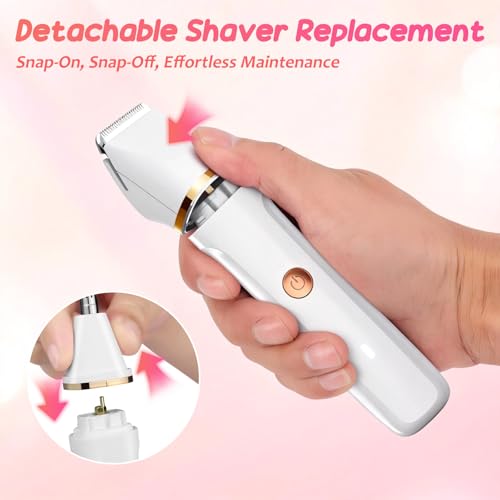 Afeitadora para mujer 5 en 1 con maquinilla eléctrica recargable e impermeable IPX7 4