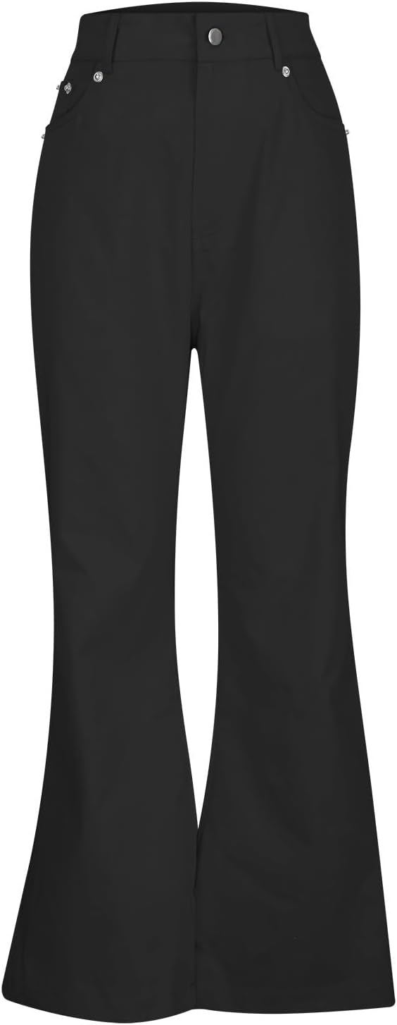 Men Bell Bottom Jean Pants Retro 60s 70s Disco Wide Leg Flared Pants Casual Flares Stretch Denim Pants Vintage Outfits