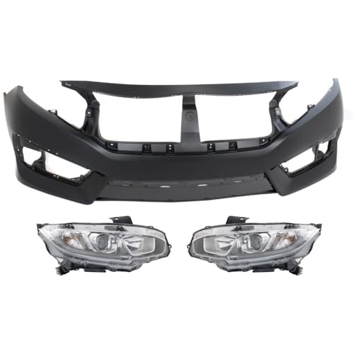 EIDZADK Auto Body Repair for Honda for Civic 2016-2018 Set of 3 with Bulbs Left and Right Left or Right