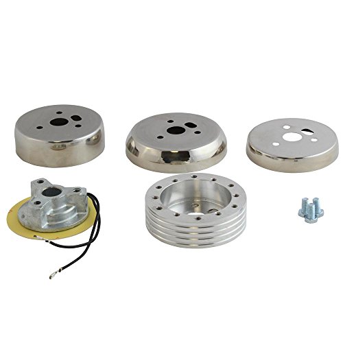 6 Hole Polished Hub Adapter Installation Kit B01 for Aftermarket Steering Wheels