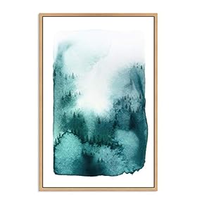 SIGNWIN Framed Canvas Wall Art Abstract Forest Canvas...