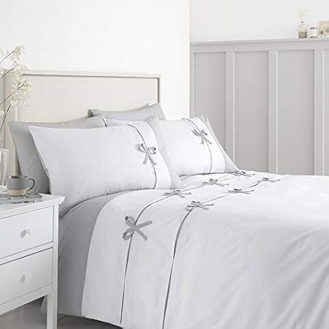 Catherine Lansfield Milo Bow King Duvet Set Cover