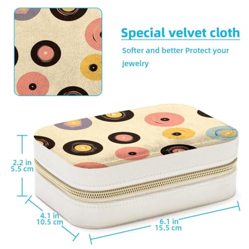 Étui à bijoux de voyage jaune compact pour colliers et bagues