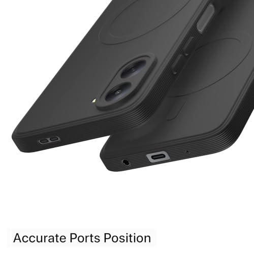 Image of Pikkme Back Cover for Redmi A7 Soft Matte Silicone Mag-Safe Design (Mag-Safe Not Support) Camera Protection | Slim Fit Bumper Cover (Black)