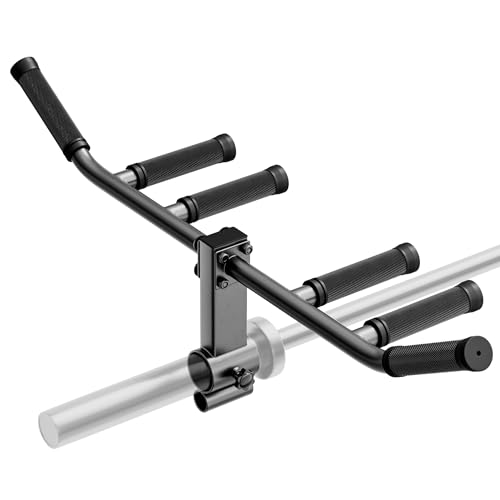 Howffite T Bar Row Handle Landmine Attachment LAT Pull Down Attachments for Gym Barbell Weight Workout Back Muscle Arms Triceps Biceps Fitness Accessories Viking Press fits 1 and 2
