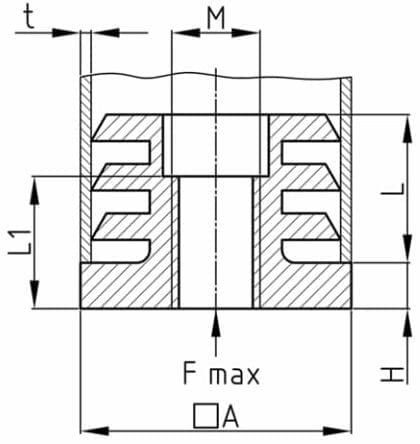 Insteekdop 48,0 X 1,5 met M20 Draadbus