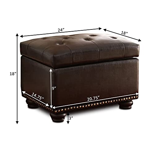 Convenience Concepts 163010E Ottoman, Dark Espresso #TOP2