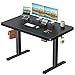 Marsail 48 x 30 Electric Standing Desk with One-Piece Desktop, Sit Stand Desk with Thickened Tabletop, Height Adjustable Stand Up Desk with Cable Management for Home Office(Frame+Desktop, 2 Packages)