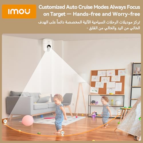 Imou 3K Camera for Home 5MP Indoor Camera with Call Button, Indoor Security Cam WIFI6 2.4GHz& 5GHz Dual-band Baby Monitor, UHD CCTV Cameras for Home, Smart with Alexa(Ranger 2C Pro/3k)
