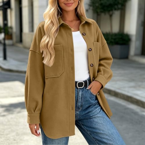 Single Button Jacket Women Button down Turn Collar Shirts Overcoat - image 5