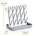 SpaceAid Baby Bottle Drying Rack with 20 Hooks, Space Saving Kitchen Bottles Rack Dryer, Vertical Baby Bottle Holder Organizer for Countertop Storage Accessories (White and Gray)