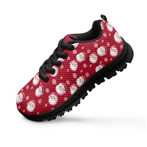 Christmas Children's Sneakers Girls Running Shoes Lightweight Fashion Tennis Sneakers Breathable Athletic Walking Shoes for Little Kid Size11-13/ Big Kids Size1-52