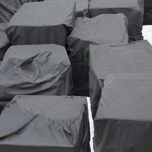 BioHelfer Palettenhusse für Industrie-, Europaletten und Gitterboxen, waserdicht, Palettenschutz, Abdeckplane, 130x90x65 cm
