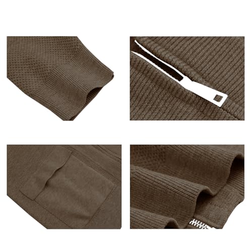 Image of Men's Cardigan Sweater Button Front V-Neck Long Sleeve Knit Sweaters
