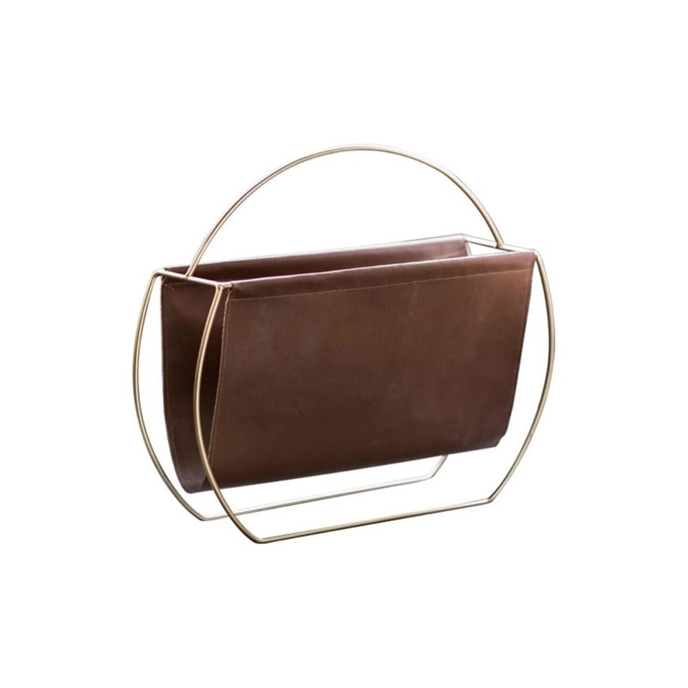 CHENGAIJIAN Cd Rack Tabletop Creative Minimalist Vinyl Record Rack Handbag Metal Leather Storage Box