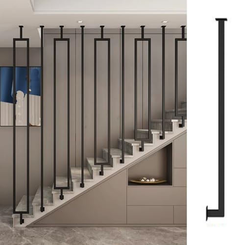 Garde corps escalier sur mesure balustres fer forgé modulables hauteur 162 cm