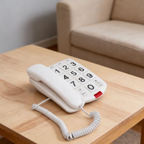 Teléfono fijo con teclas grandes Luqeeg para adultos mayores miniatura 4