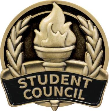 1" Student Council Pin, Enamel Student Council Lapel Pin, Great Education Awards 20 Pack Prime