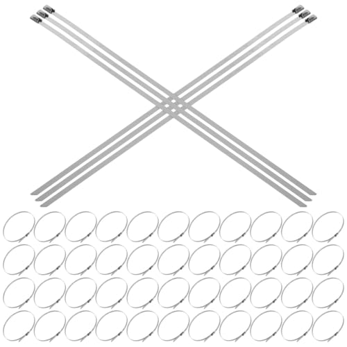 Bridas de acero inoxidable de emergencia 200 piezas para exteriores 2