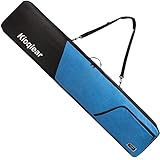 Kioqiear Bolsa acolchada de snowboard, perfecta para viajes en avión aéreo para snowboard, gafas, guantes, esquí al aire libre, longitud disponible en 155 cm 165 cm. (155.azul)