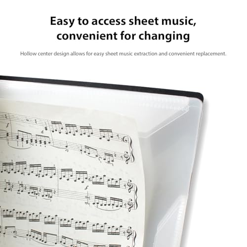 Cuaderno de música A4 expandible Drfeify carpeta de partituras para piano 7