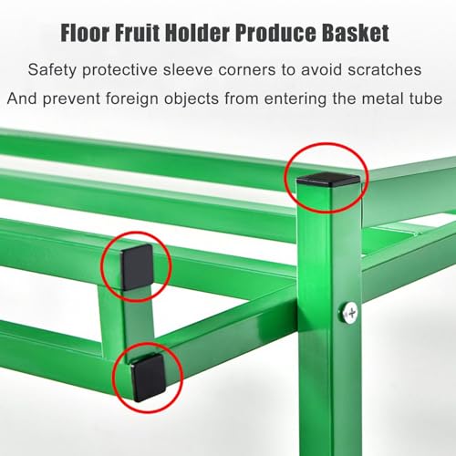 Soporte de metal resistente con bandeja para organizar frutas y verduras en la cocina 5