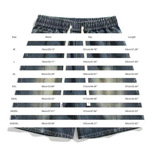 Short en jean pour homme pantalon confortable d'été délavé avec cordon de serrage - 3