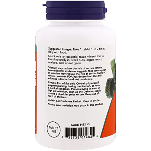 Vitamínicos, selenio 400 mg Marca NOW (3)