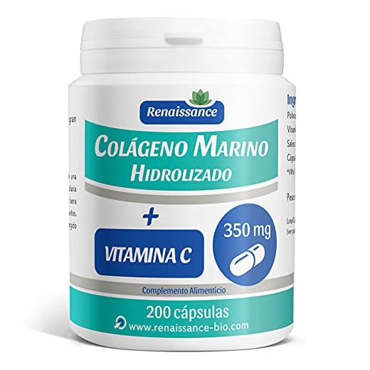 Colágeno Marino Hidrolizado y Vitamina C - 200 cápsulas