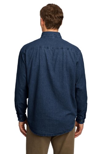 Port & Company Mens Long Sleeve Value Denim Shirt SP10 -Ink Blue 5XL2