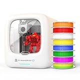 AI-Powered 3D Printer, 3D Printer with 8-Piece PLA Filament Set, AI Design App, Extensive Library of 3D Toy Templates, Featuring 16+ Mini 3D Design Modules, App Control, Fully Enclosed, X-Maker Joy AI