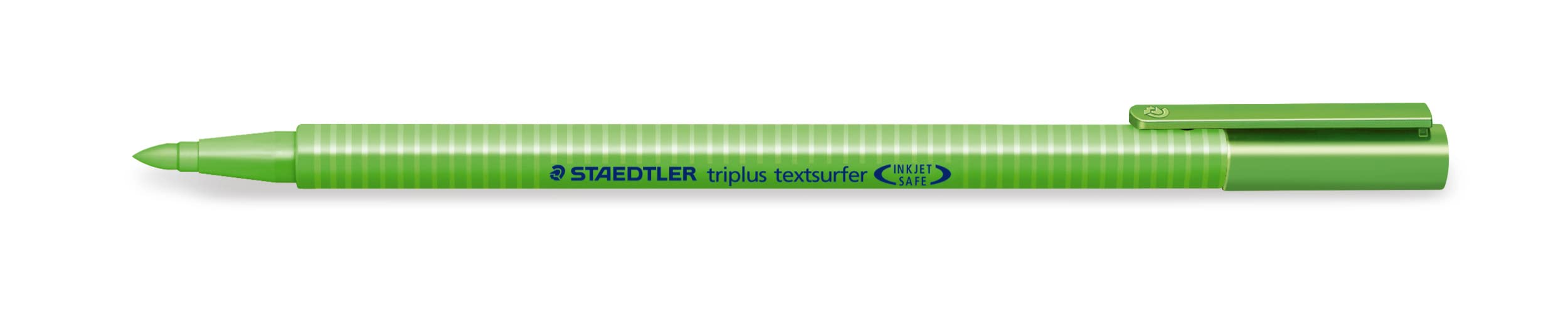 Staedtler Triplus Textsurfer 362-5 - Marcador fluorescente de diseño triangular ergonómico. Ancho de línea variable desde 1-4 mm aprox. Color verde. Caja de cartón con 10 marcadores