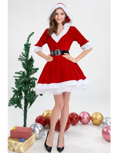 3 peças de vestidos para mamãe e eu, roupas combinando para meninas, Natal, Papai Noel, conjunto com