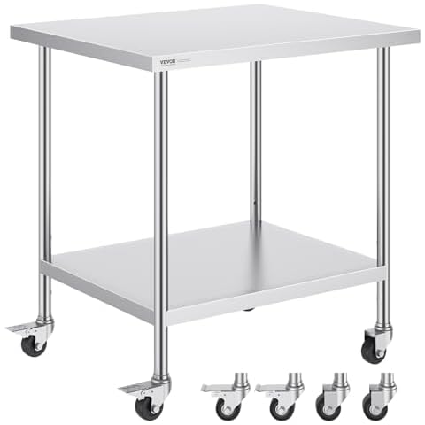 Table de travail VEVOR en acier inoxydable Cover