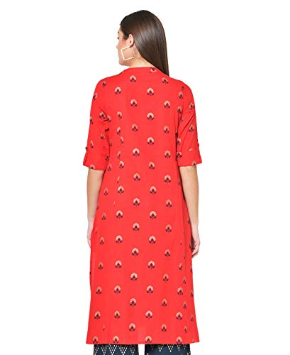 Image of Pistaa's Women's Cotton Relaxed Fit Straight Printed Kurta
