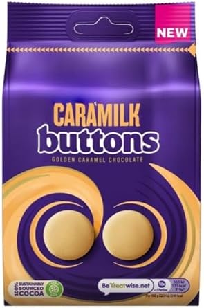 Golden Caramilk Chocolate Buttons Bag 10 x 85G "A balanced diet is a chocolate in each hand" Gift Hamper For Birthday,Christmas,Easter,New Year