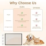 Absperrgitter Hund, Türgitter Hunde & Katze, Treppenschutzgitter Ohne Bohren, Türschutzgitter Ohne Bohren, Hundegitter Wohnung für Kleine Haustiere für Zuhause & Reisen, 110×72 cm mit 4 Klebehaken