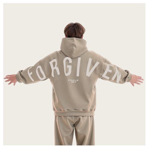 Mens Womens Oversized Hoodies YAHWEH Forgiven Graphic Letter Print Hooded Sweatshirts Trendy Long Sleeve Y2k Pullover3