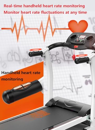 Image of Walking Treadmill with Long Handrails - Treadmill for Seniors 300 lbs Capacity - Foldable, Lightweight with Wheels, Cup & Phone Holder - Recovery Machine for Home or Apartment