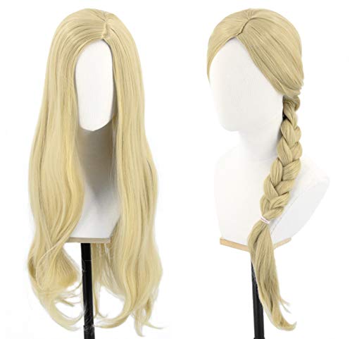 Topcosplay 28inch Wigs Blonde Long Wavy Halloween Costume Party Wig