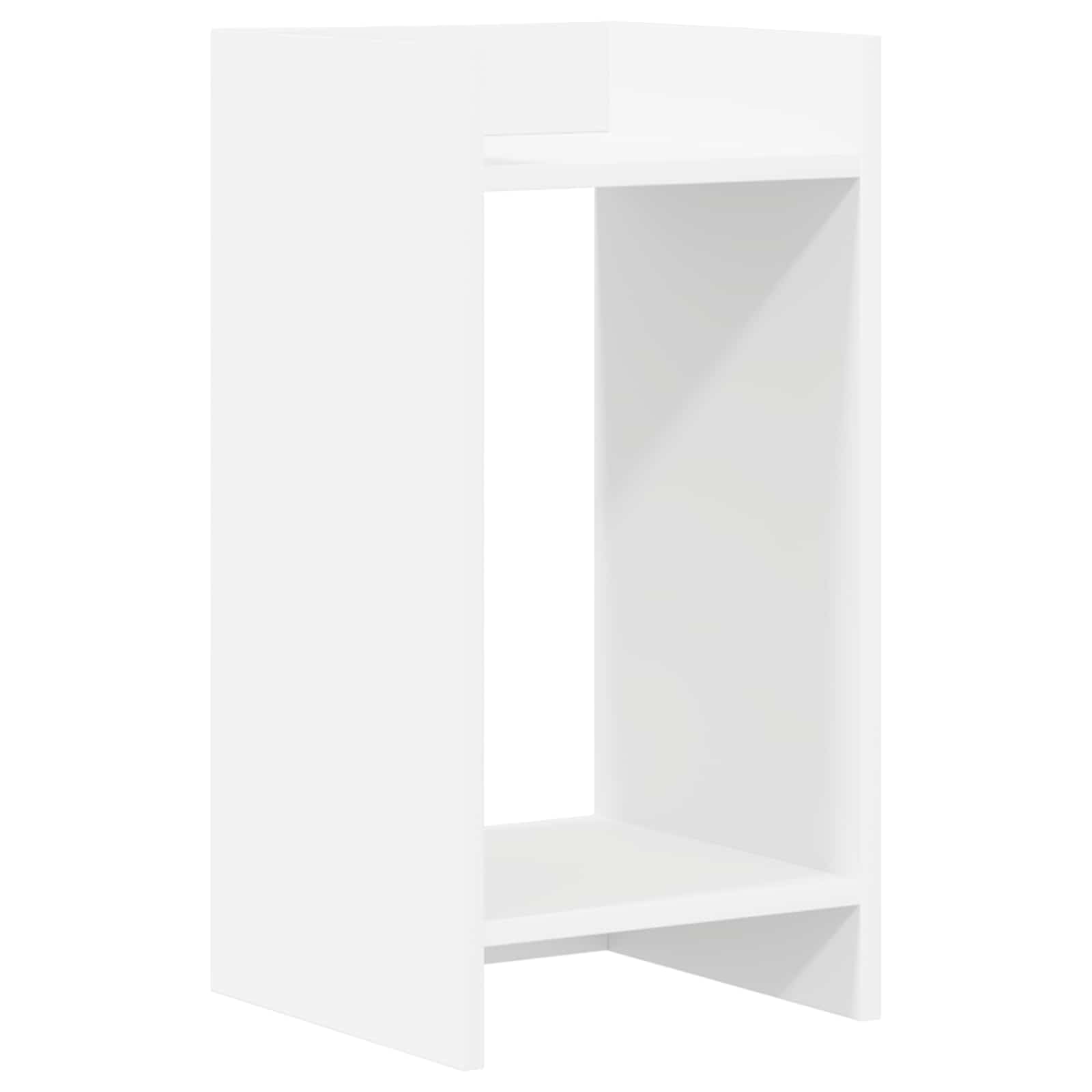 Set di 2 moderni supporti per piante in legno bianco, 30 x 30 x 60 cm, struttura aperta per interni, scaffale salvaspazio piccolo per una presentazione chiara