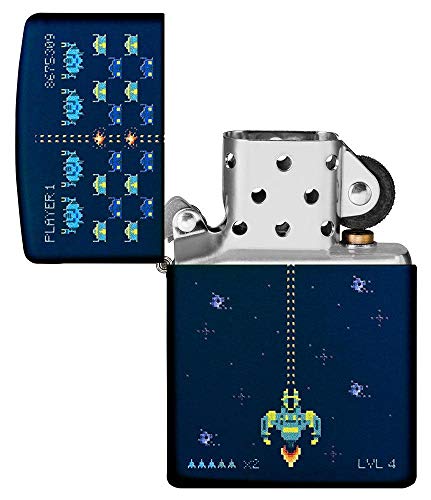 Zippo Pixel Game Design Navy Matte Pocket Lighter, 5.5 x 3.8 x 1.2 cm - Image 4