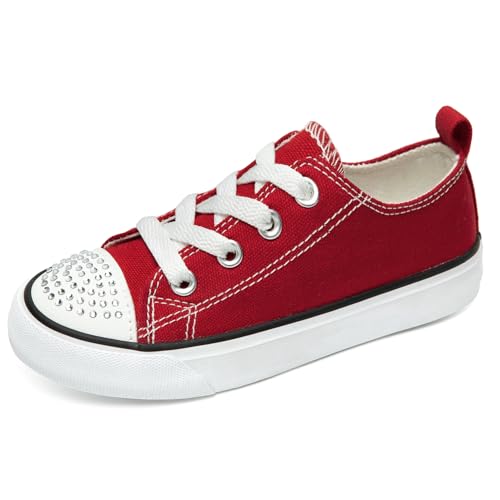 ToandonToddler Kids Sneakers Sparkle Fashion Glitter Sequins Canvas Shoes