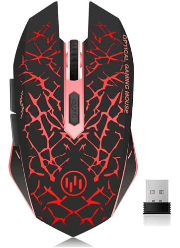 VEGCOO C12 Wireless Gaming Mouse,Rechargeable Mice Silent...