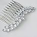 SWEETV Rhinestone Crystal Hair Accessories - Retro Bridal Hairpiece, Sparkly Side Comb for Brides, Bridesmaids, Women and Girls