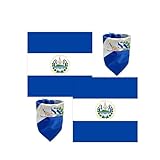 WEITBF 2 Pack El Salvador Flag Bandana Salvadoran Scarf Bandanas Headband - 100% Cotton, 22 x 22 inch